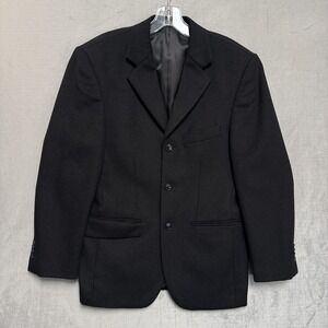 John Alexander Blazer Mens 36 Black 100% Camelhair Classic Sport Coat Jacket